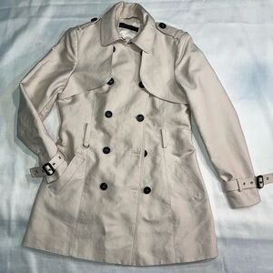 Zara Men's Light Tan Trench Coat